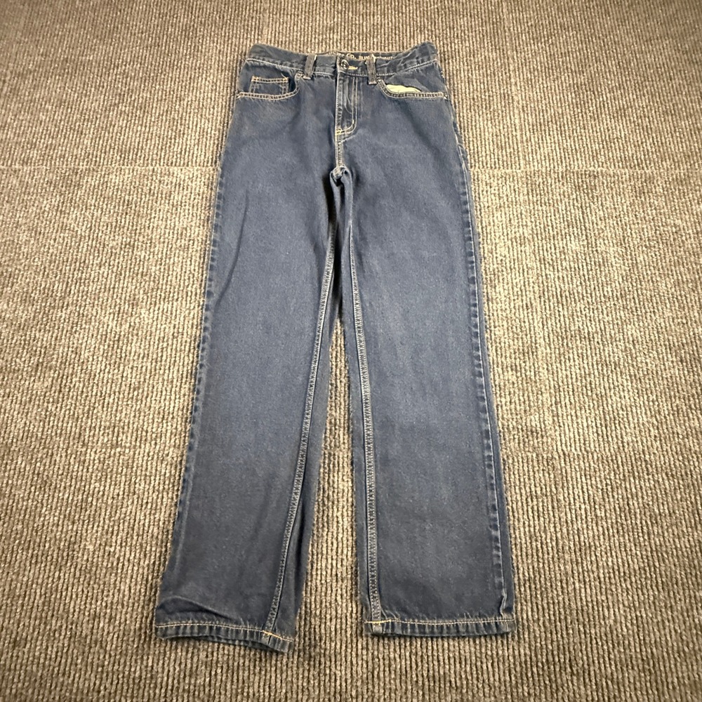 Roebuck & Co Boys Size 14 Slim Straight Jeans Dark Wash Cotton‎ Denim